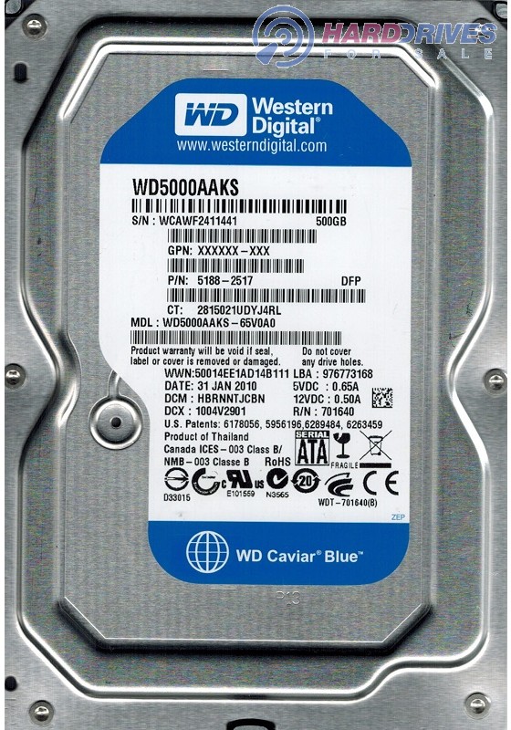 WD5000AAKS-65V0A0
