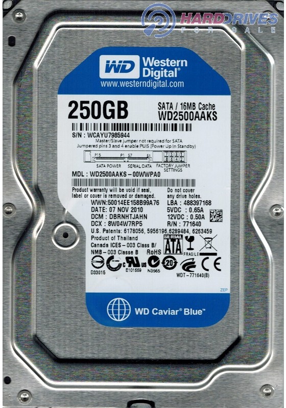 WD2500AAKS-00WWPA0