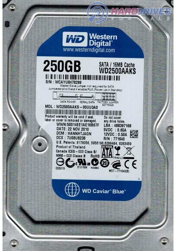 WD2500AAKS-00UU3A0
