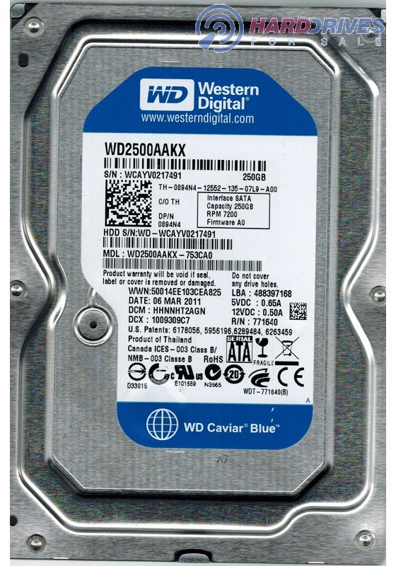 WD2500AAKX-753CA0
