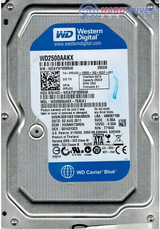 WD2500AAKX-753CA1