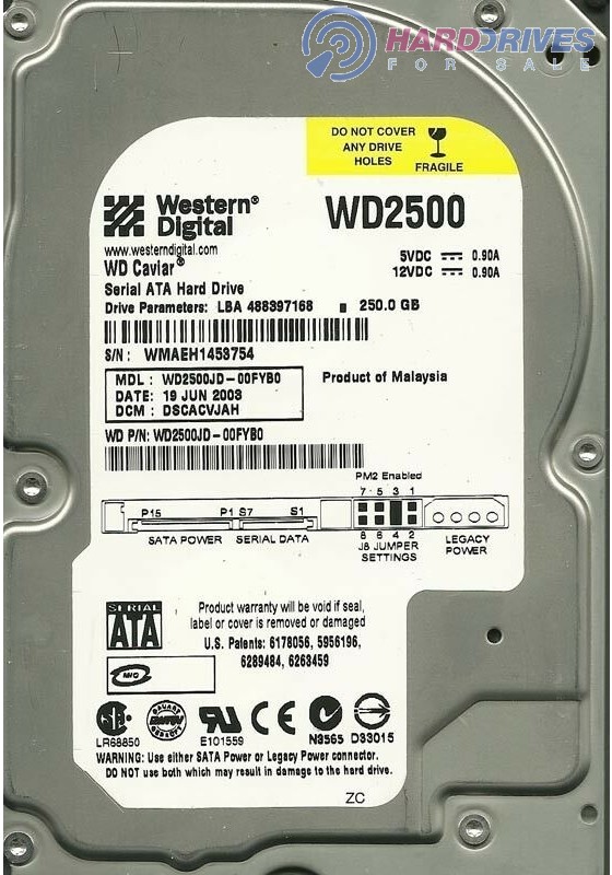 WD2500JD-00FYB0