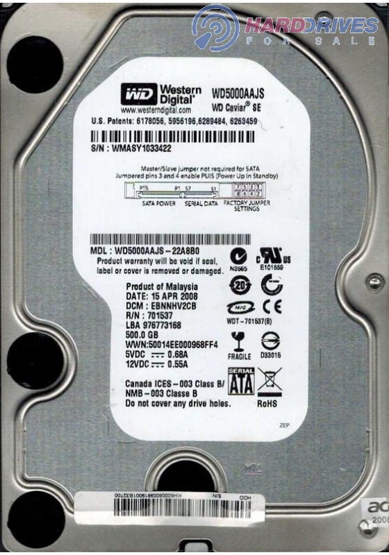 WD5000AAJS-22A8B0