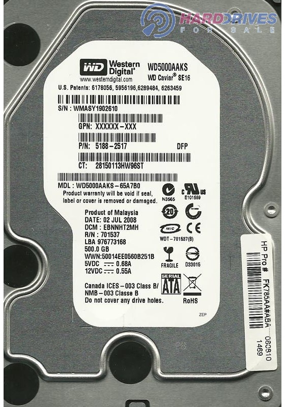 WD5000AAKS-65A7B0