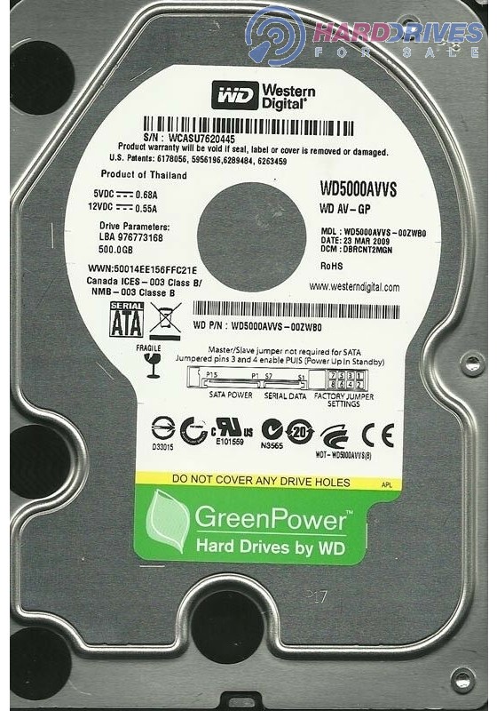 WD5000AVVS-00ZWB0