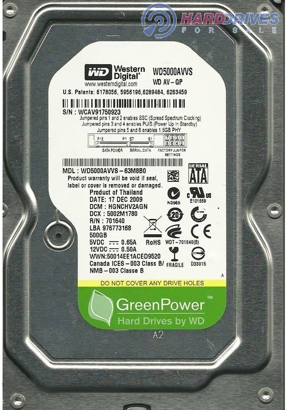 WD5000AVVS-63M8B0