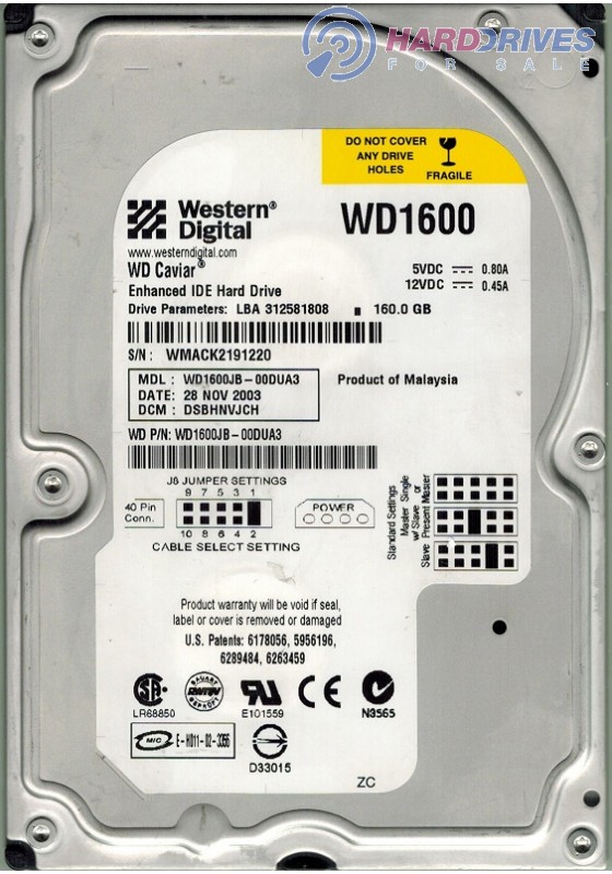 WD1600BB-00DUA3