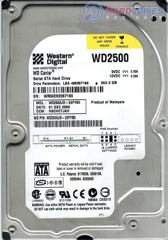 WD2500JD-22FYB0