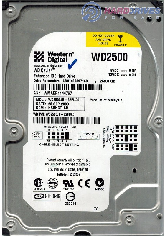 WD2500JB-32FUA0