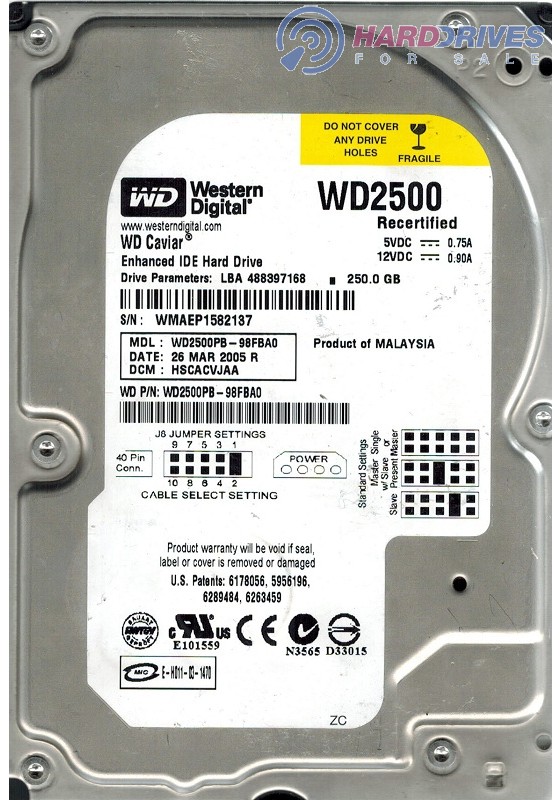 WD2500PB-98FBA0