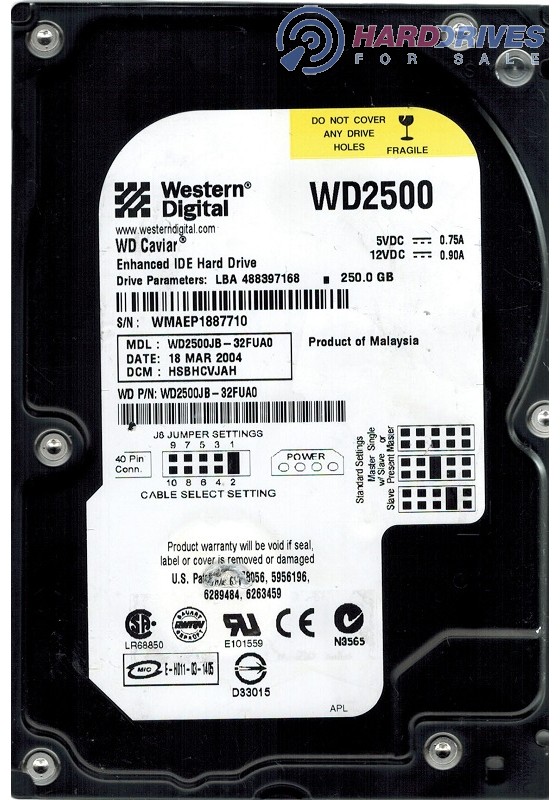 WD2500JB-32FUA0