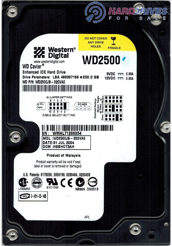 WD2500JB-32GVA0