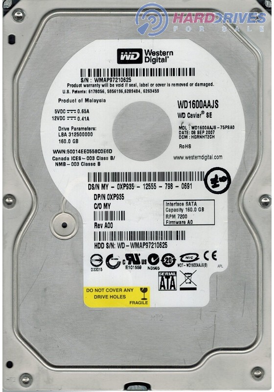 WD1600AAJS-75PSA0