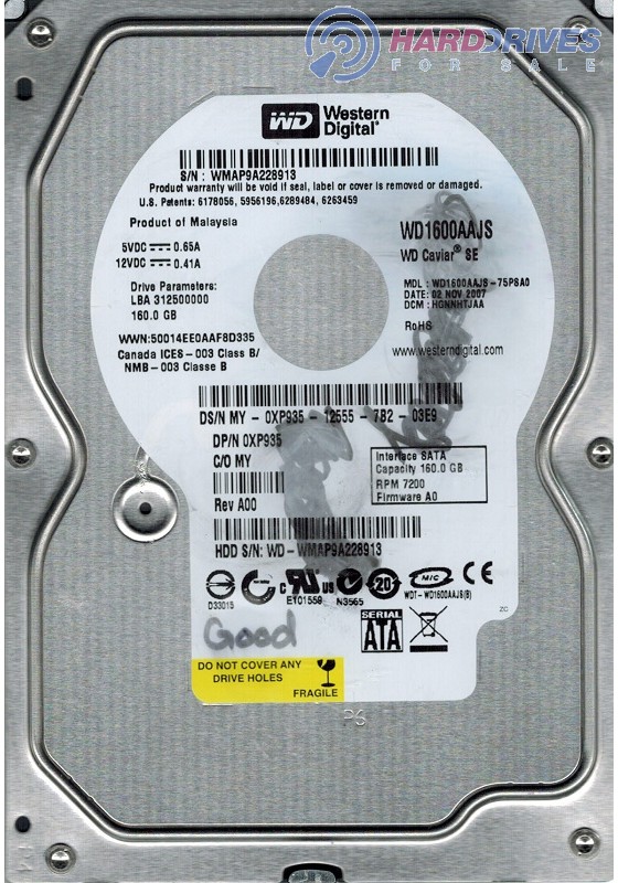 WD1600AAJS-75PSA0