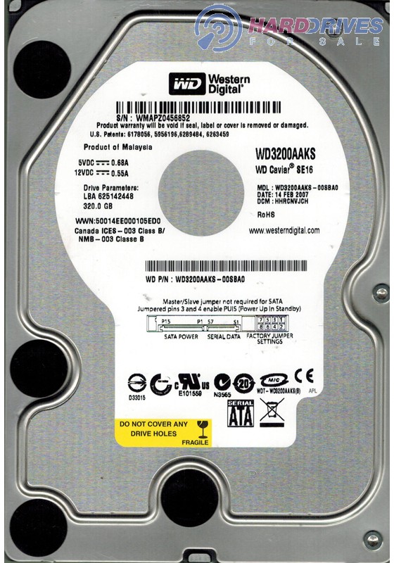 WD3200AAKS-00SBA0
