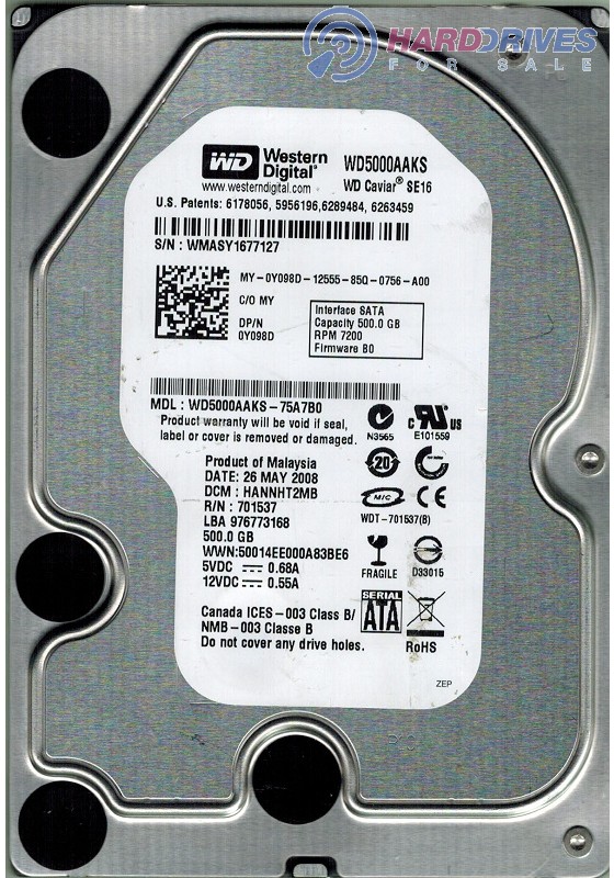 WD5000AAKS-75A7B0