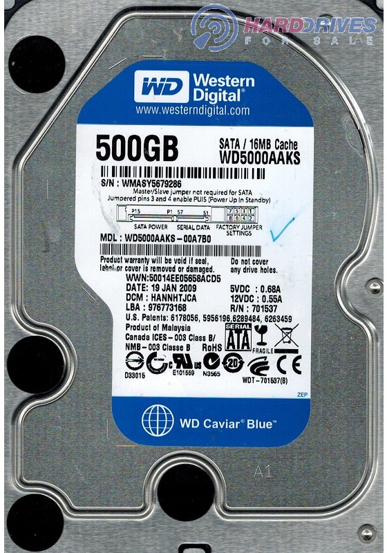 WD5000AAKS-00A7B0