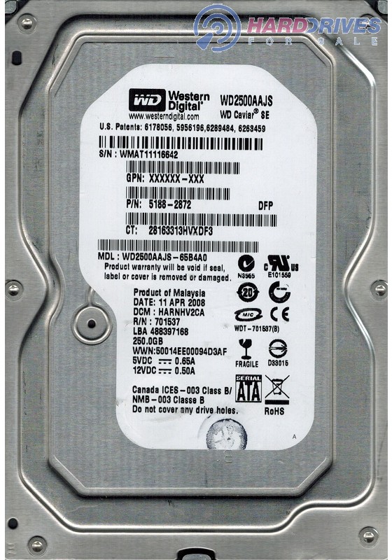WD2500AAJS-65B4A0