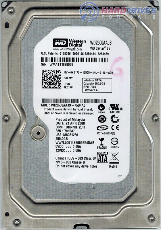 WD2500AAJS-75B4A0