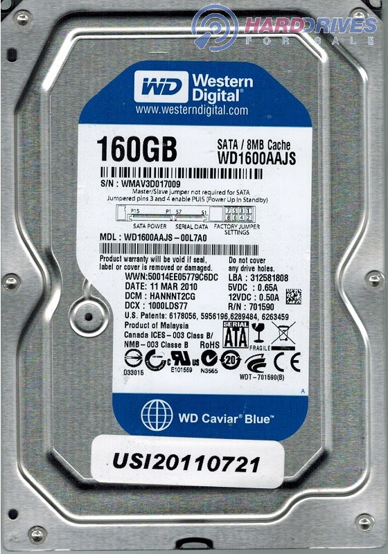 WD1600AAJS-00L7A0