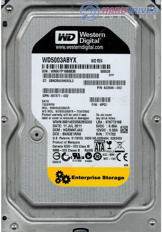 WD5003ABYX-70WERA0
