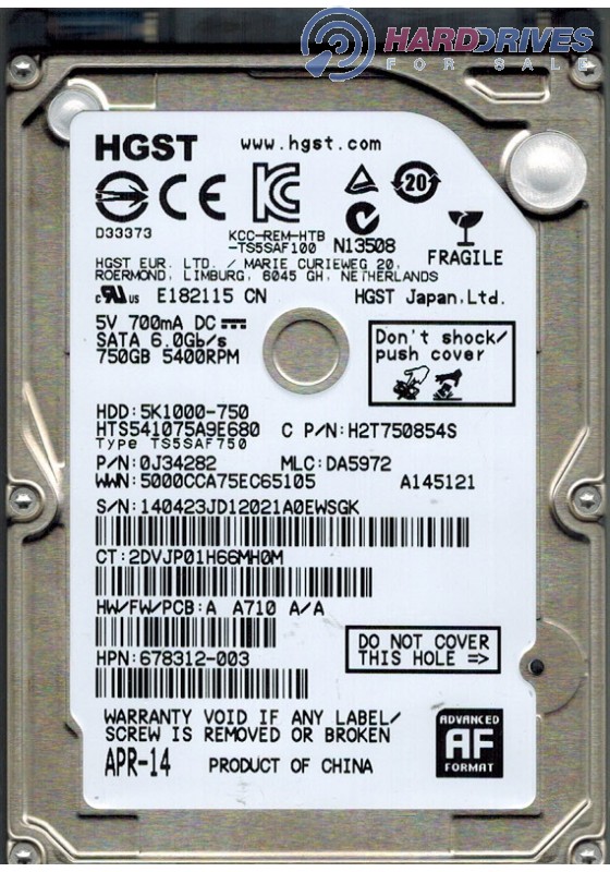 HTS541075A9E680 0J34282 DA5972