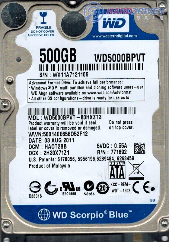 WD5000BPVT-80HXZT3
