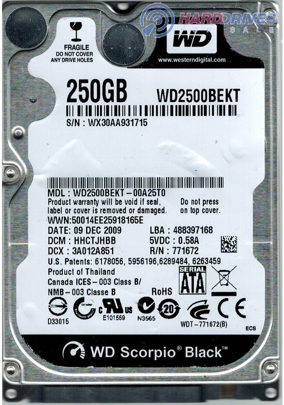 WD2500BEKT-00A25T0