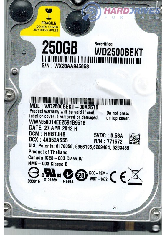 WD2500BEKT-00A25T0