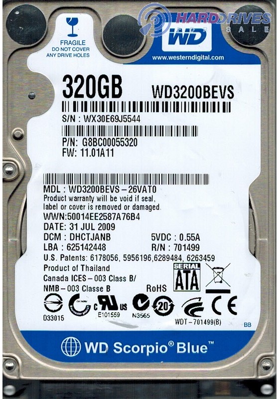 WD3200BEVS-26VAT0