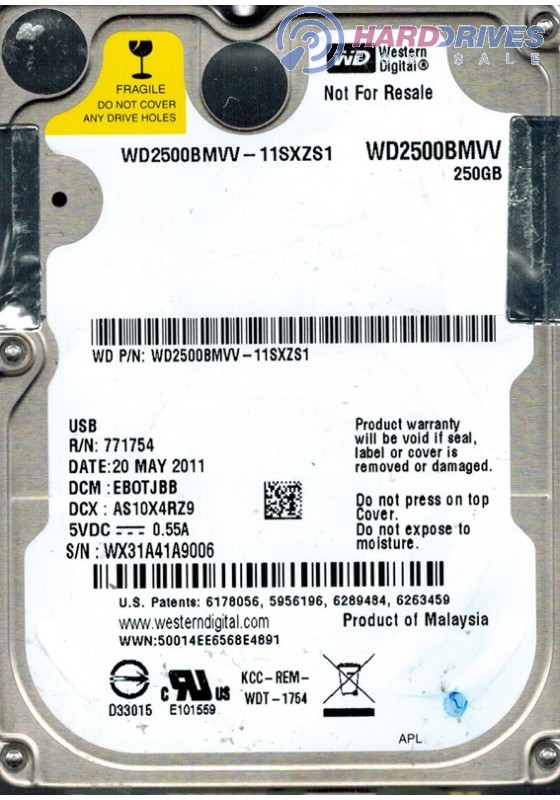 WD2500BMVV-11SXZS1