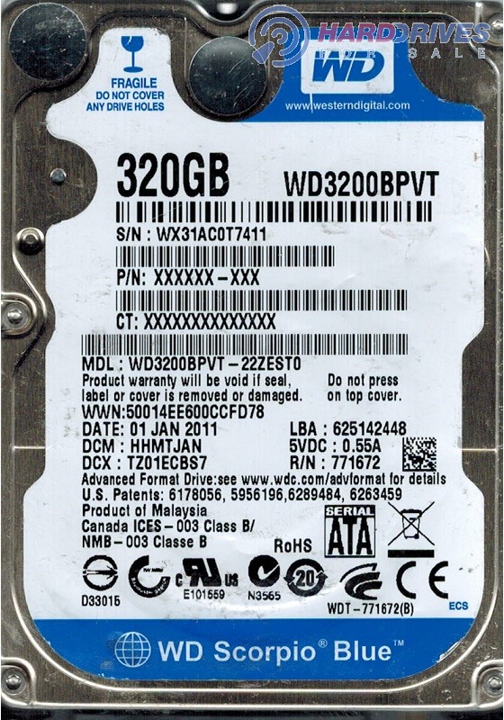 WD3200BPVT-22ZEST0