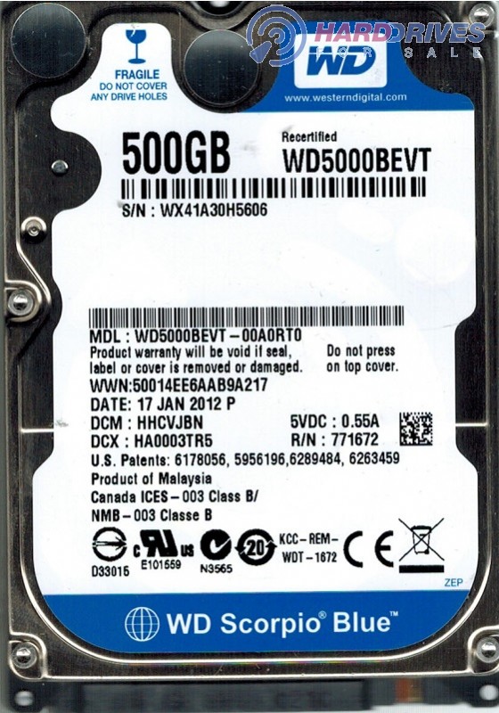 WD5000BEVT-00A0RT0