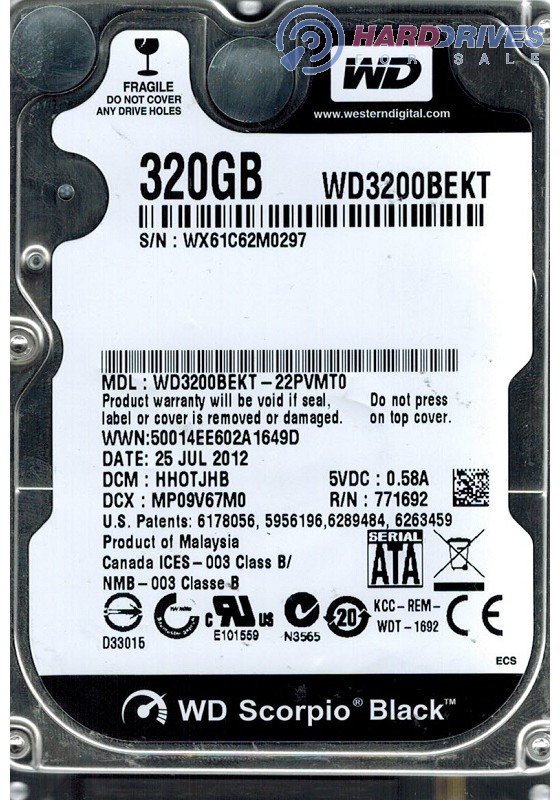 WD3200BEKT-22PVMT0