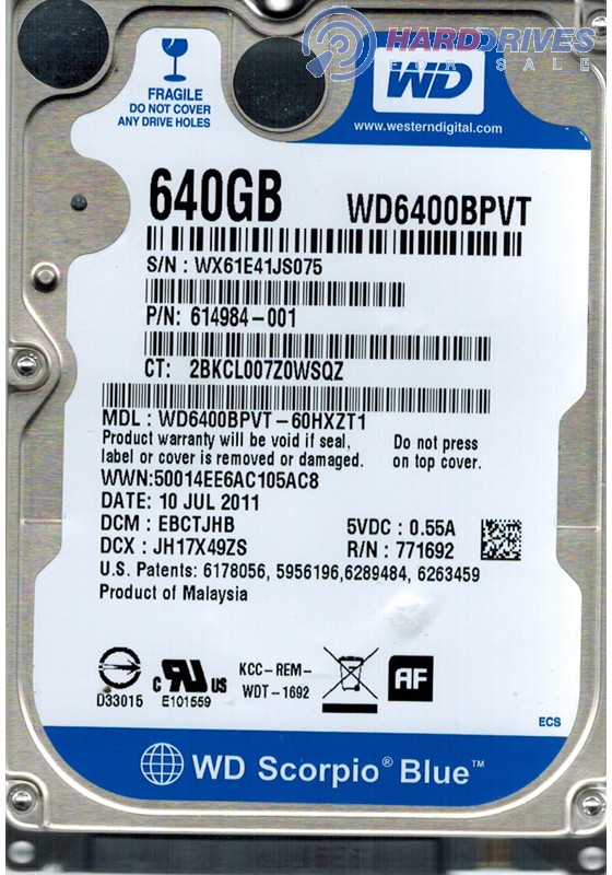 WD6400BEVT-60HXZT1