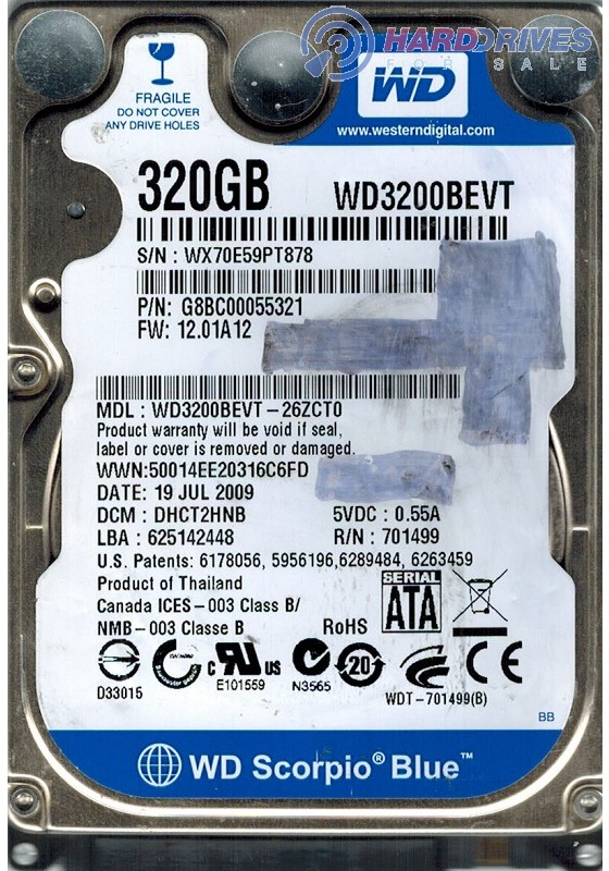 WD3200BEVT-26ZCT0