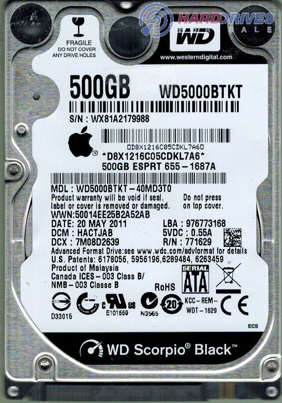 WD5000BTKT-40MD3T0