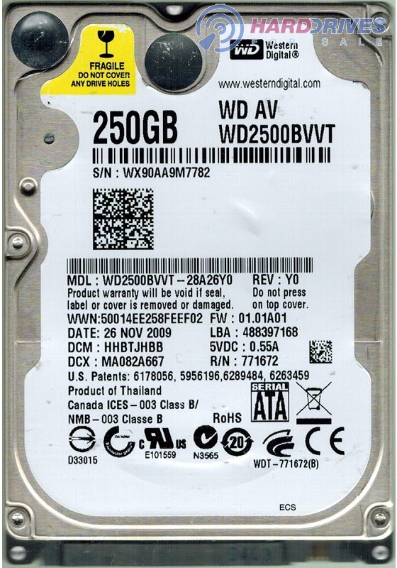 WD2500BVVT-28A26Y0