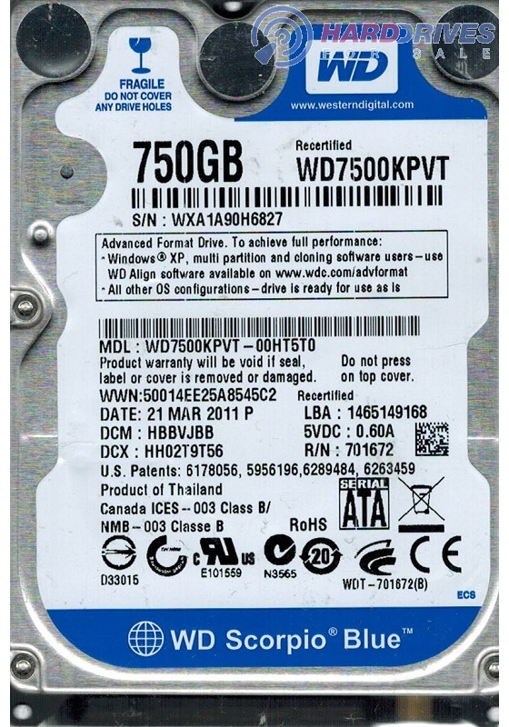 WD7500KPVT-00HT5T0