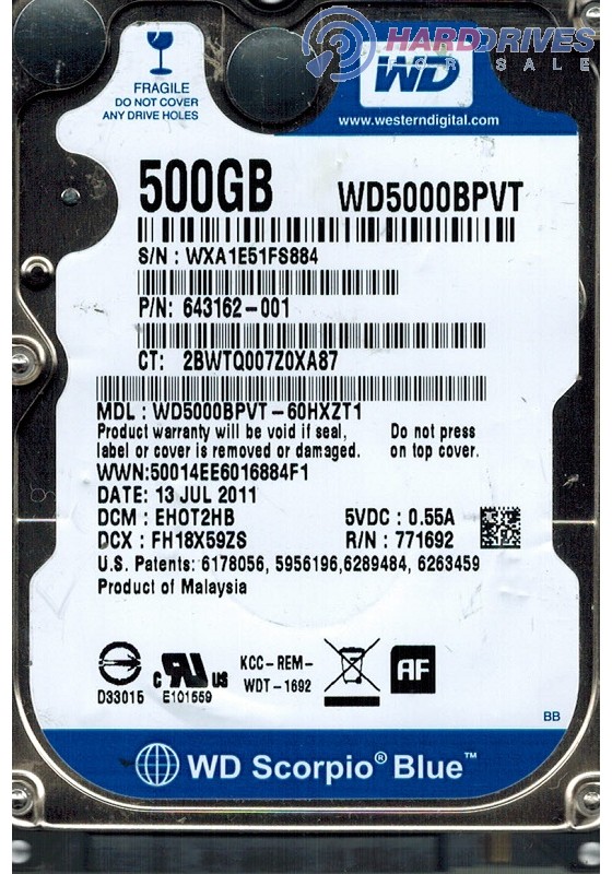 WD5000BPVT-60HXZT1