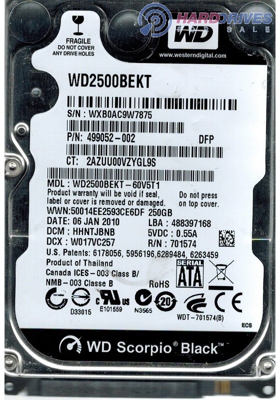 WD2500BEKT-60V5T1