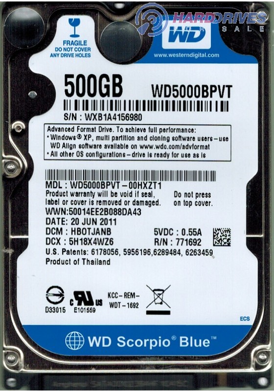 WD5000BPVT-00HXZT1