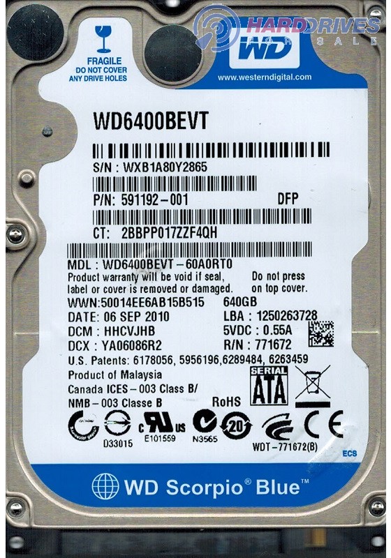 WD6400BEVT-60A0RT0