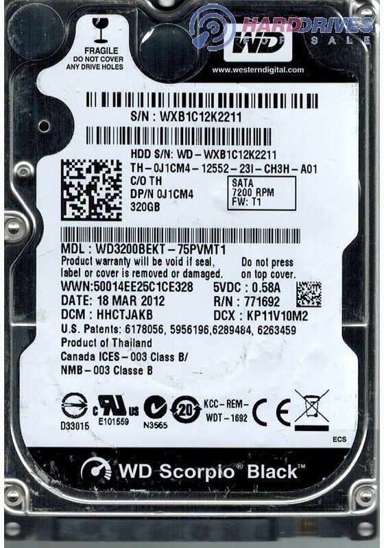 WD3200BEKT-75PVMT1