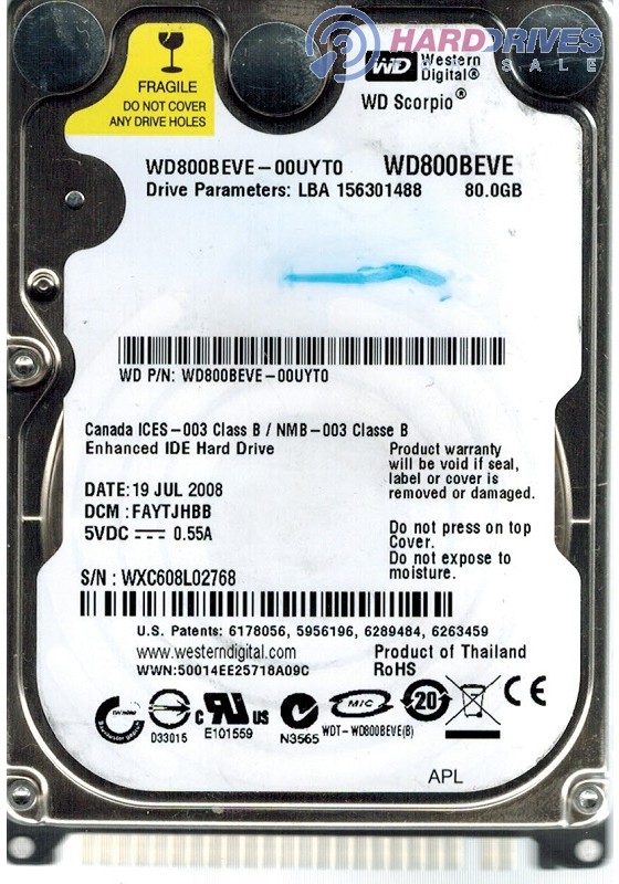 WD800BEVE-00UYT0