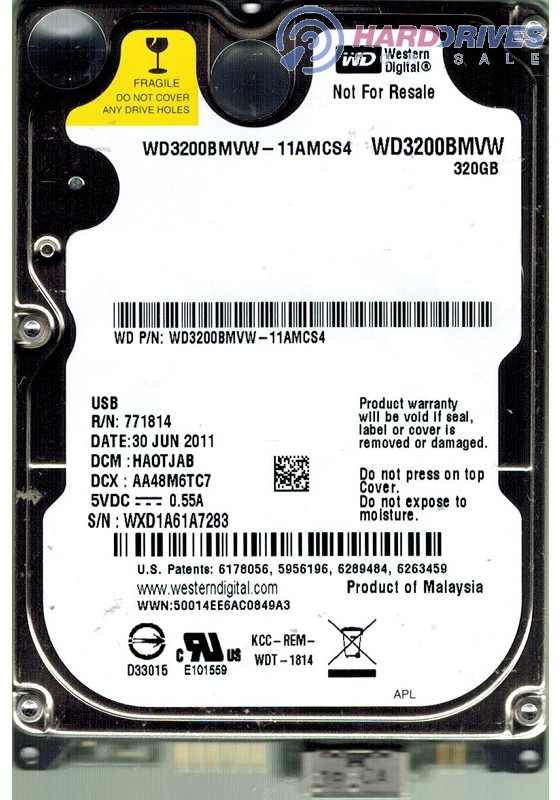 WD3200BMVW-11AMCS4