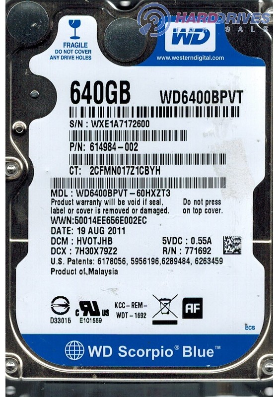 WD6400BPVT-60HXZT3