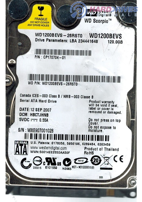 WD1200BEVS-26RST0