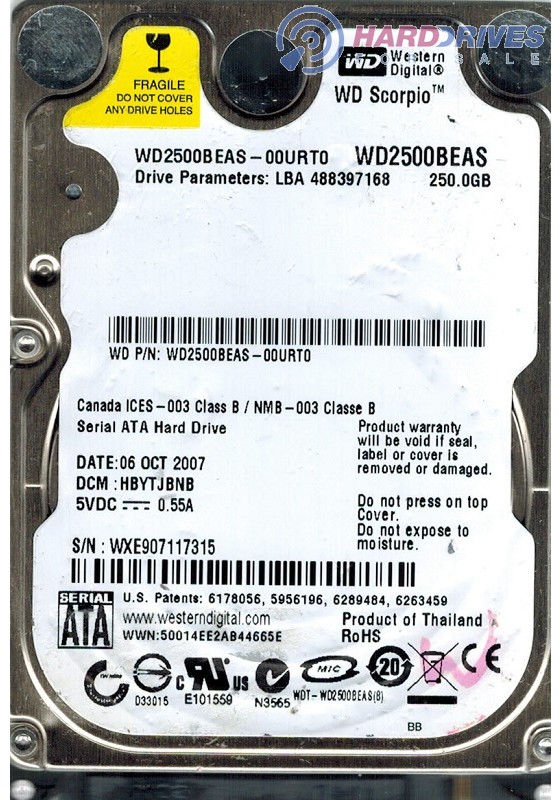 WD2500BEAS-00URT0