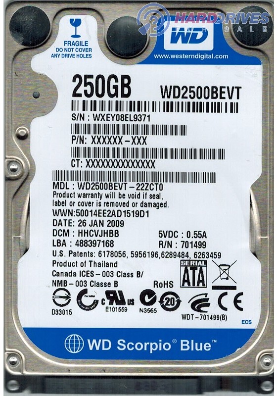 WD2500BEVT-22ZCT0